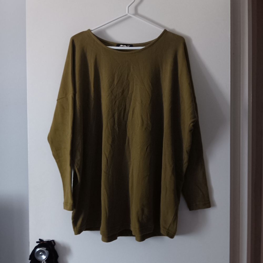 MAMA B Chartreuse Cotton Blend Tunic XL